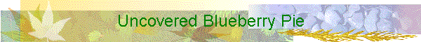 Uncovered Blueberry Pie